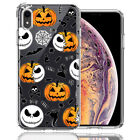 For Apple iPhone XR Halloween Jack-O-Lantern Pumpkin Skulls Case