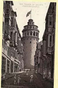 Tower Of Galata Coffee Trade Jersey Card Victorian Dayton OH Constantinople - Bild 1 von 3