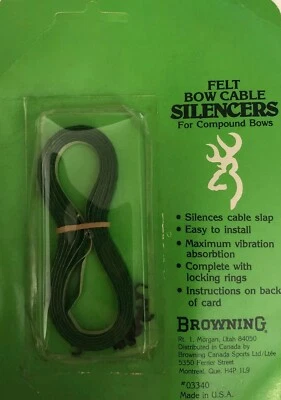 Browning #03340 Felt Bow Cable Silencers For Compound Bows RARE VINTAGE SHIPN24H - Image 1 of 4
