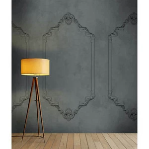 Photo Wallpaper Wood Frame Board Blue Grey Premium Fleece Walls by Patel (€23.10/1sqm) - Picture 1 of 3