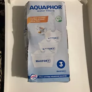 Water Filter cartridges AQUAPHOR MAXFOR+ Pack 3 BPA FREE Creased Box - Picture 1 of 2
