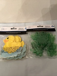 Rubber Ducky Duck & Frog Toad Bathtub Appliqué Mainstays-2 Pks/10 Total - NEW! - Picture 1 of 9