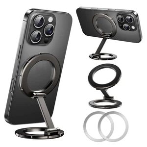 Soporte de anillo para teléfono Magsafe, empuñadura magnética portátil para teléfono y soporte lateral doble... - Imagen 1 de 6