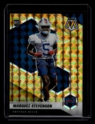 2021 Mosaic Marquez Stevenson #390 RC Gold Prizm Buffalo Bills - Image 1 of 2