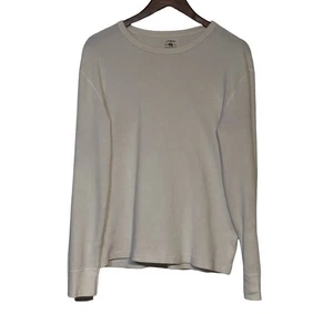 J.Crew Vintage Thermo Langarm Shirt Herren M Elfenbein Waffelstrick Baumwolle - Bild 1 von 3