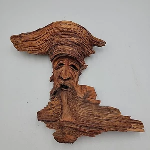 Holzschnitzerei Wichtel Volkskunst original signiert Pokey 1987 Vintage - Bild 1 von 11