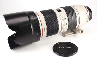 Canon EF 70-200mm F2.8 L MK II Image Stabilizer IS USM Lens EOS DSLR Caps & Hood - Image 1 of 4
