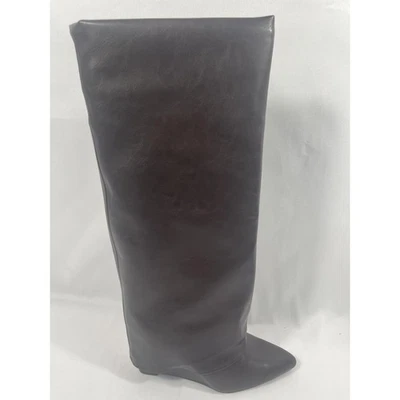Botas Madden Girl Talla 7.5 DK Chocolt Evander-WC Hasta la Rodilla Punta Punta Ancha Pantorrilla Foto 1 de 4