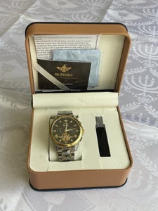 OUPINKE Men's Wrist Watch Automatic Mechanical Tungsten Steel Luxury Gift - Picture 1 of 4