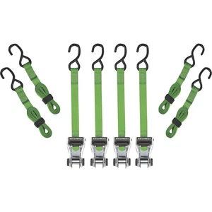 Correas de amarre de trinquete SmartStraps RatchetX, paquete de 4, 1 pulgada x 20 pies, con gancho en J, - Imagen 1 de 7