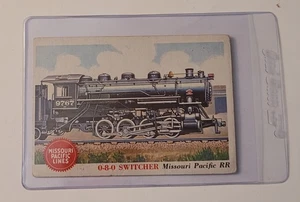 TOPPS 1955 vintage RAILS & SAILS CARD #112 "0-8-0 SWITCHER" treno SP stampa corta - Foto 1 di 3