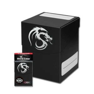 BCW Large Deck Box Case Gaming Card Holder MTG YuGiOh Storage + 1 Divider Black - Picture 1 of 6