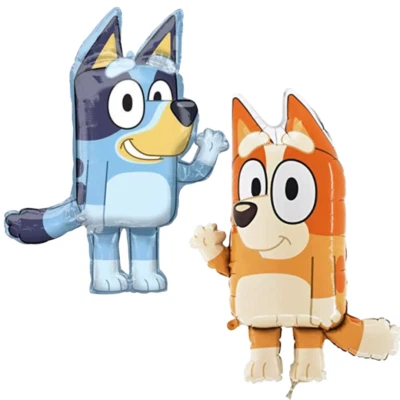 Globos de papel aluminio Bluey & Bingo - Paquete de 2 globos grandes de 32” (81 cm) para fiesta de personajes Foto 1 de 4