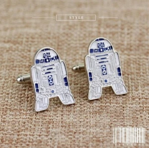 Sci Fi Style Movie Film Cufflinks,Fashion Movie Accessories Cufflinks R2D2 - Picture 1 of 5