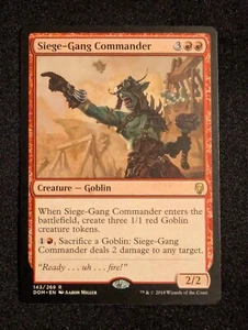Siege-Gang Commander Magic the Gathering Dominaria Creature Goblin Rare - Picture 1 of 2