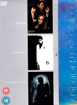 Casino, Scarface & Carlito's Way DVD Region 2 (3 Disc) Action Disc Like New - Image 1 of 2
