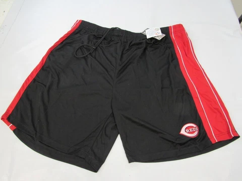 New Cincinnati Reds Mens Size 4XL-Tall Black Majestic Shorts Cover