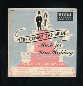 45tk-wedding-DECCA ep-ED 2183-Here comes the Bride-Music for your Wedding - Picture 1 of 4