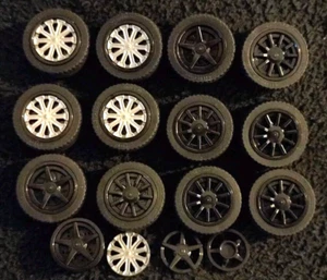 LEGO Car Wheels Vehicle Part Pieces Cover Spokes Tyres Bundle Lot 18979a 18978b - Picture 1 of 3