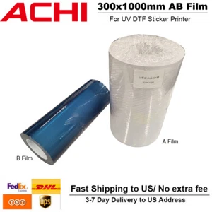 ACHI 300x1000mm AB Film Transfer Sticker For A3 UV DTF Printer 2 Rolls US Ship - Picture 1 of 4