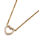 Tiffany Co. K18Pg Metro Heart Diamond Necklace 40.5Cm Pink Gold 750 Jewelry Wome