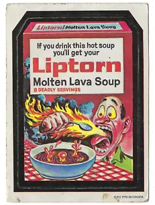 1973 OPC Wacky Packages 1a serie 1 LIPTORN ZUPPA DI LAVA FUSA abbronzata retro vg- - Foto 1 di 2