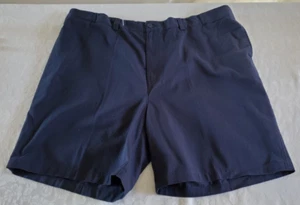 NWT Harbor Bay Navy Blue Shorts Mens Size 48 Regular Waist Relaxer Flat Front - Picture 1 of 5
