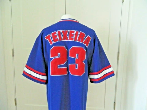True Fan MLB Men Texas Rangers #23 Mark Teixeira Stitched Jersey sz XL Cover