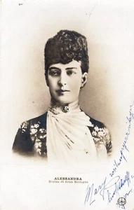 ROYALTY POSTCARD ALESSANDRA REGINA DI GRAN BRETAGNA QUEEN ALEXANDRA VG - Picture 1 of 2