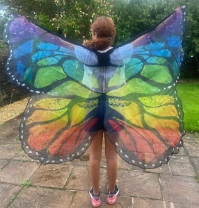 Adult Fancy Dress Sheer Butterfly Wings Insect Wings New in Pack RRP£12.00 - Picture 1 of 11