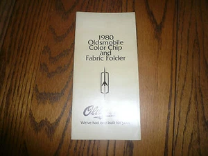 1980 Oldsmobile Cutlass Toronado Starfire Omega Color Chip & Fabric Folder  - Picture 1 of 3