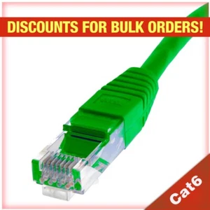 Cable de conexión Ethernet Skyline™ 8 conductores 24 AWG RJ45 Cat6 (100 pies, verde) - Imagen 1 de 6