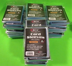 4000 BCW THICK CARD SLEEVES- 2-3/4" X 3-13/16",FITS INSIDE HOLDERS-ARCHIVAL SAFE - Picture 1 of 4