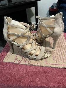 Womens Size 9 Ana A New Approach Snakeskin Toe Rear Zip Heels. Stunning Design - Picture 1 of 5