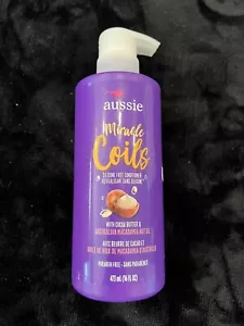 Aussie Miracle Coils Conditioner Cocoa Butter Silicon Paraben Free 16 oz - Picture 1 of 2