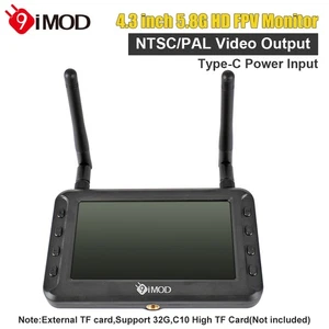 9IMOD 4.3" 5.8G FPV Monitor Display for Frsky Flysky RadioLink RC Car Boat Drone - Picture 1 of 14