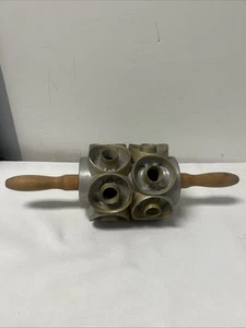 Vintage Houpt Cutters biscotto doppia ciambella 3 pollici Rullo tondo 2 file - Foto 1 di 9