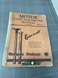 VINTAGE CAR BOOK CATALOGUE MOTOR SALES SERVICE THOMPSON PRODUCTS 1920s CHEVY - Bild 1 von 21