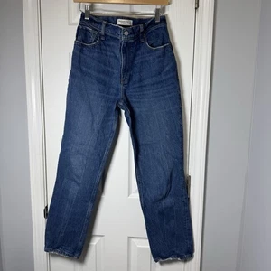 Jeans Abercrombie & Fitch donna 28 blu anni '90 dritto ultra alto 6S curvo - Foto 1 di 8