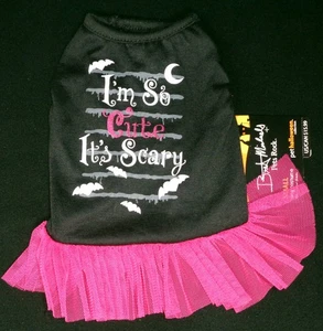 BRET MICHAELS Halloween I'm So Cute It's Scary Dog Tutu Dress Costume (S) (NEW) - Picture 1 of 4