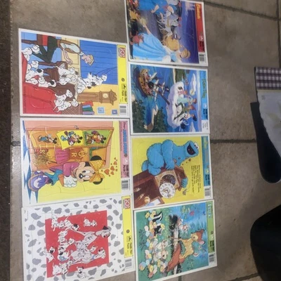 7 Rompecabezas Bandeja Marco Disney Dorado De Colección Bambi, Peter Pan, Cenicienta Sin Perforar Foto 1 de 4