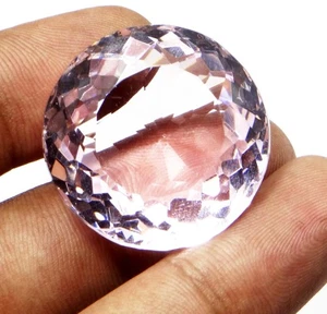 Natural 77.50 Ct Brazilion Pink Topaz Raund Cut Loose Gemstone Certified - Picture 1 of 7
