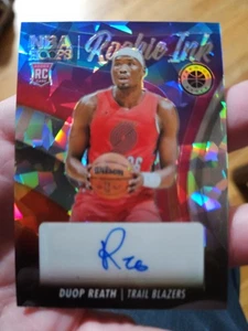 2023-24 Panini Hoops Premium Stock Duop Reath Auto Cracked Ice Rookie Tinta - Imagen 1 de 4