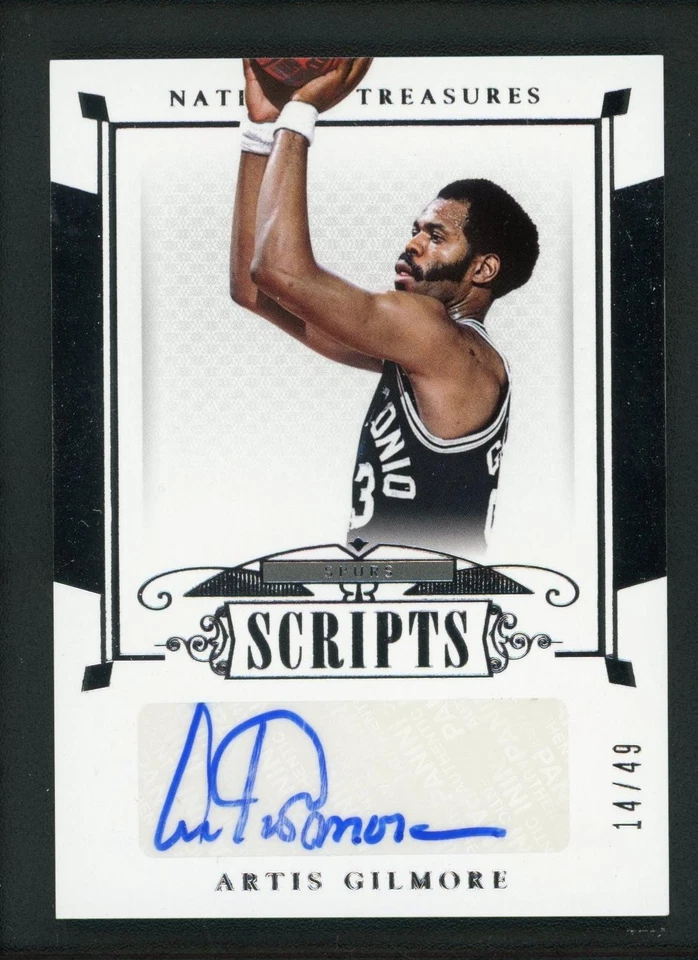 2014-15 ARTIS GILMORE 14/49 AUTO PANINI NATIONAL TREASURES SCRIPTS AUTOGRAPHS - Image 1 of 2