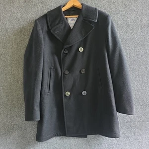 DSCP Quarterdeck Collection Peacoat Mens 42L Navy Wool Military Coat Classic - Picture 1 of 10
