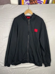 Hugo Boss Pullover Herren 2XL XXL Schwarz Hoodie Fleece Full Zip Box Logo Erwachsene - Bild 1 von 11