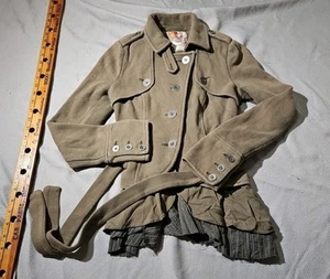 Free People Jacket Womens Sz 0 Green Emilia Utilitarian Military Loop Collar - Picture 1 of 14
