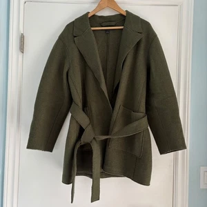 J.Crew Damen Pullover Jacke Wolle City Mantel Olivgrün Größe XL EUC - Bild 1 von 10