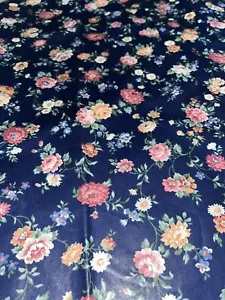 3 Yds Joan Kessler “Virginia” Navy Chintz Floral Fabric Concord Fabrics - Picture 1 of 6