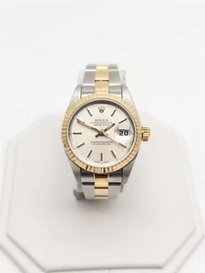 $12,000 ROLEX 69173 DATEJUST Ladies 18k Yellow Gold SS Watch BOOKS TAG SERVICED - Picture 1 of 8